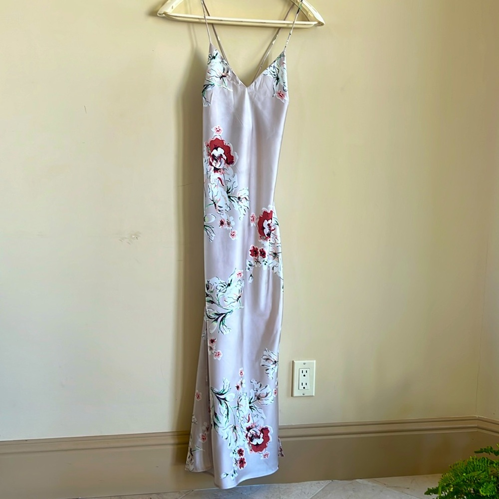 Floral satin dress